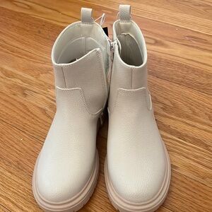 Girls off white ankle boots